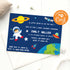 Astronaut Space Planets Invitation Baby Boy Shower