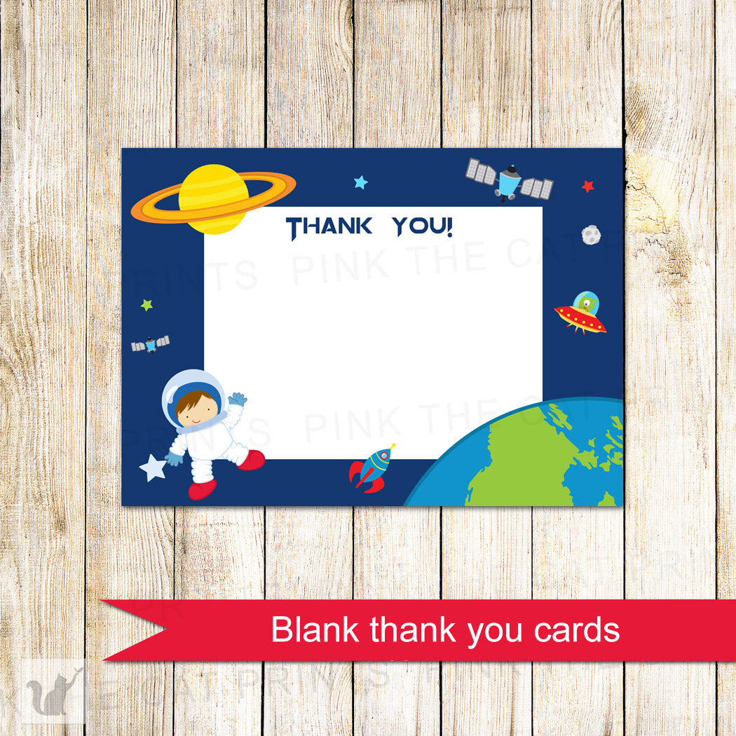 Astronaut Blank Thank You Card With Envelopes