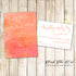Orange Watercolor Invitations & RSVP Cards printable