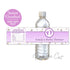 Butterflies bottle label purple and lavender