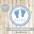 Baby Boy Shower Gift Favor Label Sticker Blue Brown Polka Dots