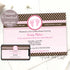 Baby Prints Shower Invitation Pink Brown Polka Dots