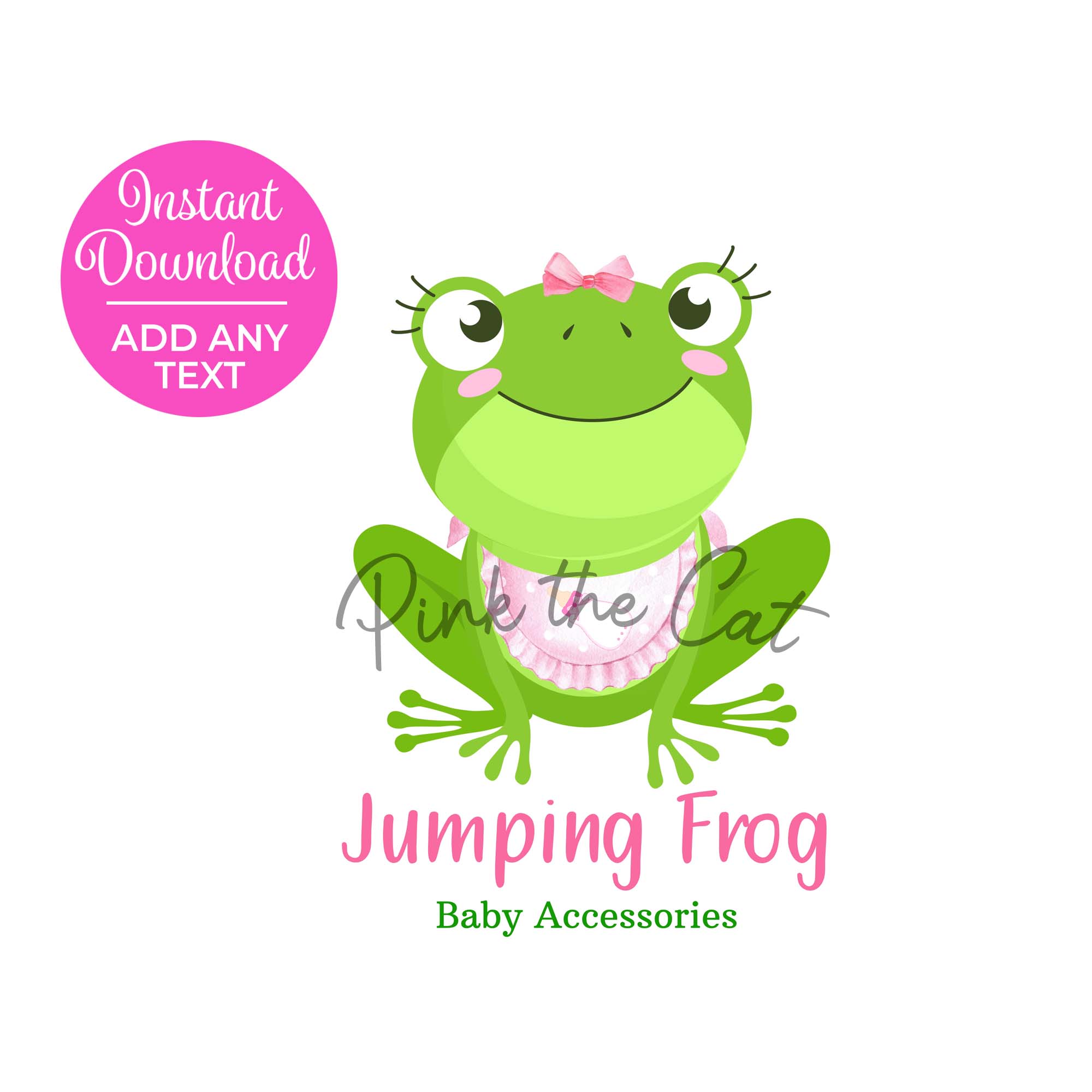 Baby frog logo design