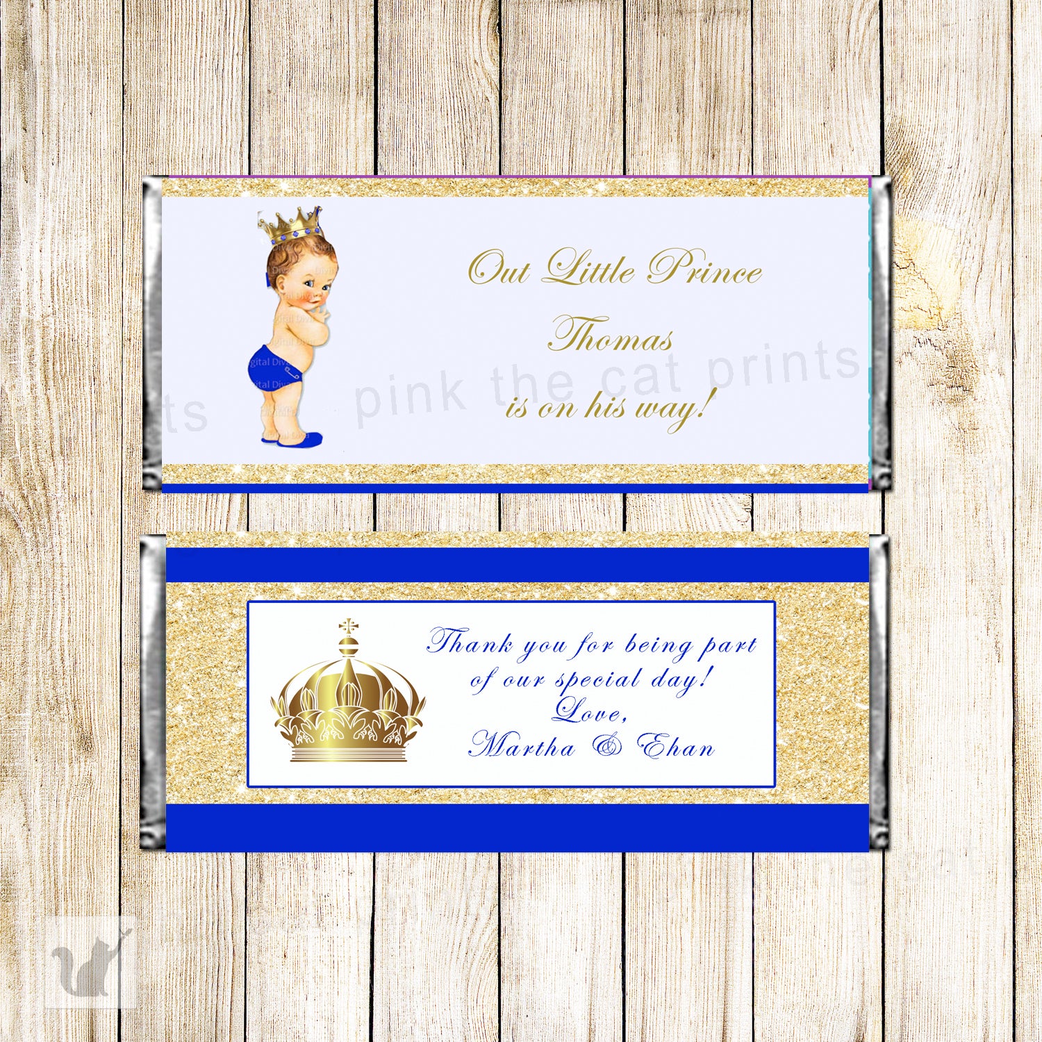 Candy bar wrappers prince vintage baby shower printable instant download