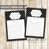 Baby Shower Game Whats In The Diaper Bag Silver Black Printable