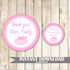 Ballerina Gift Favor Label Sticker Tag Baby Shower Birthday