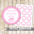 Ballerina Gift Favor Label Sticker Tag Baby Shower Birthday Printable