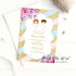 Twins angel baptism invitations pink blue printable