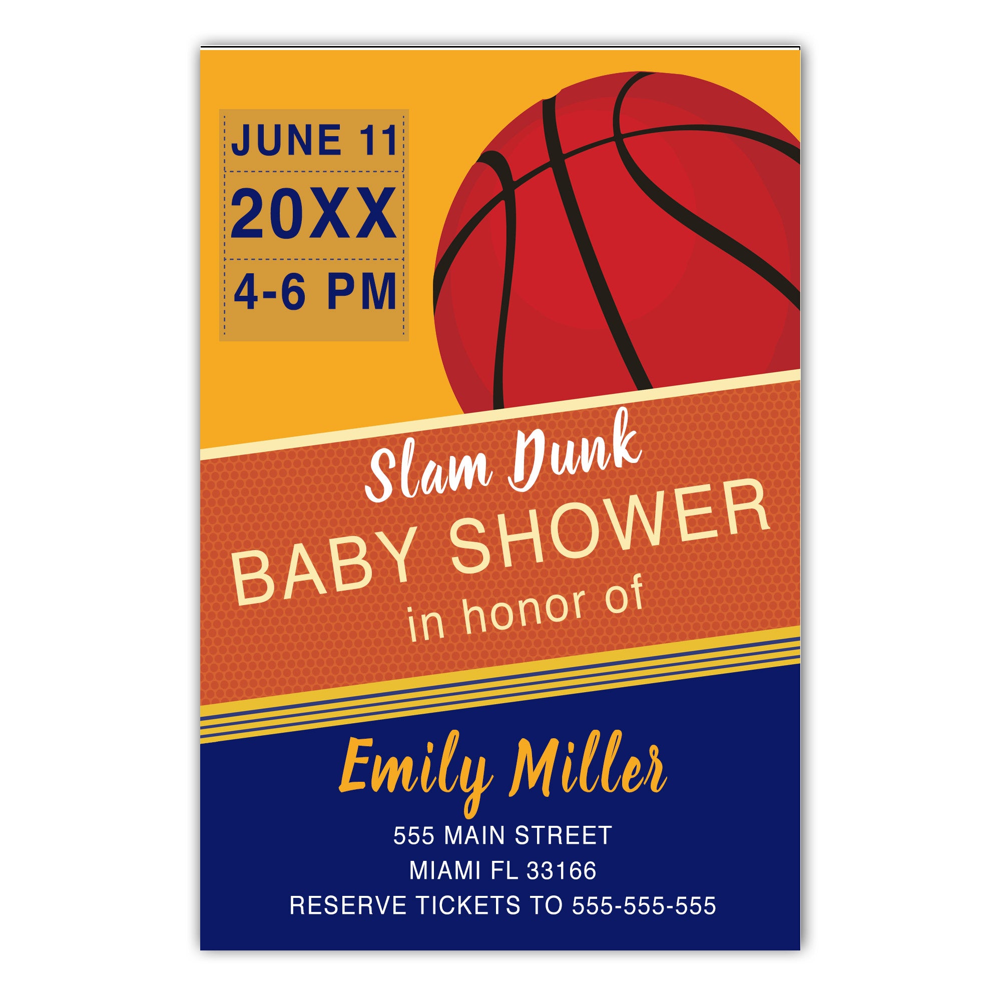 30 Basketball invitations with envelopes kids birthday baby shower