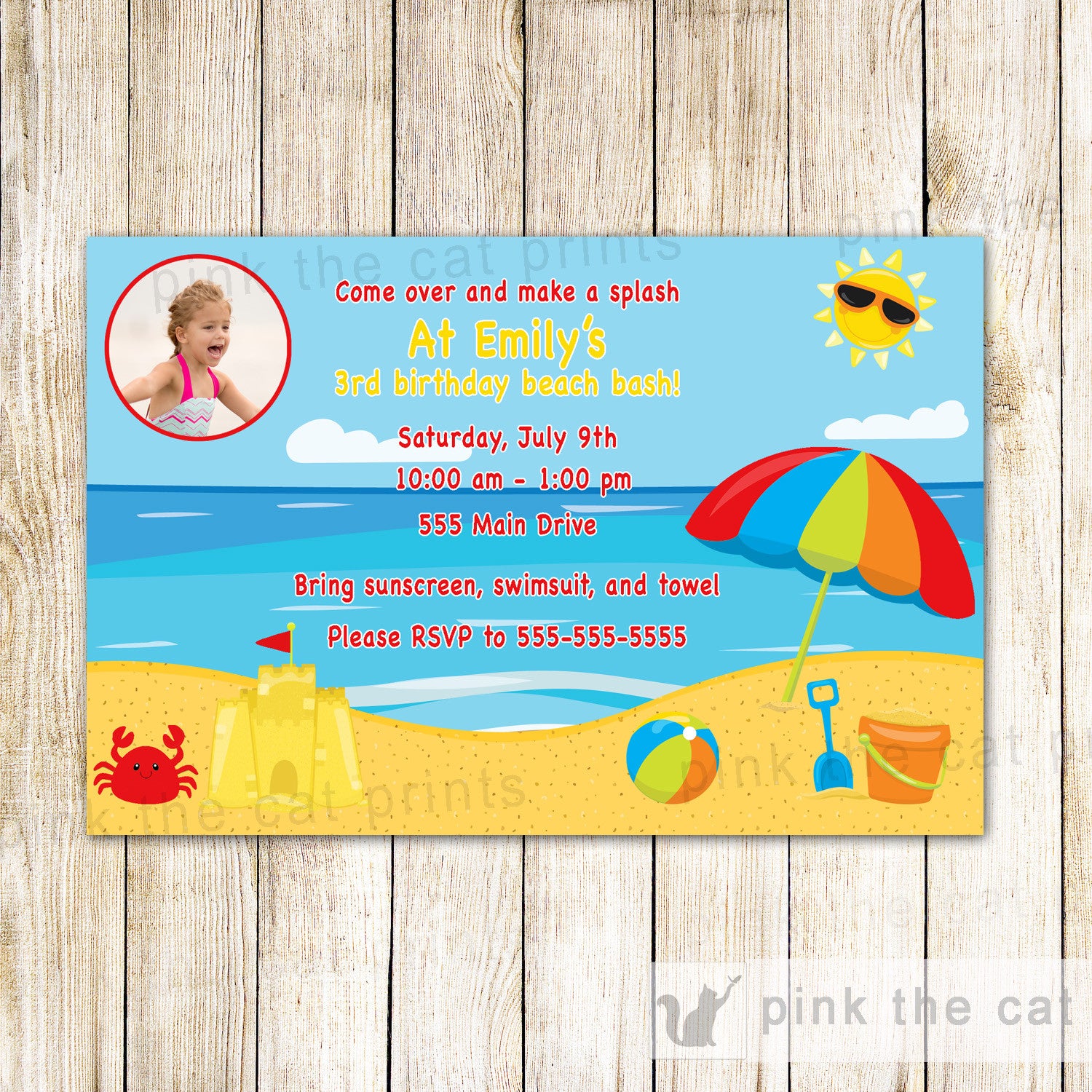 beach invitation