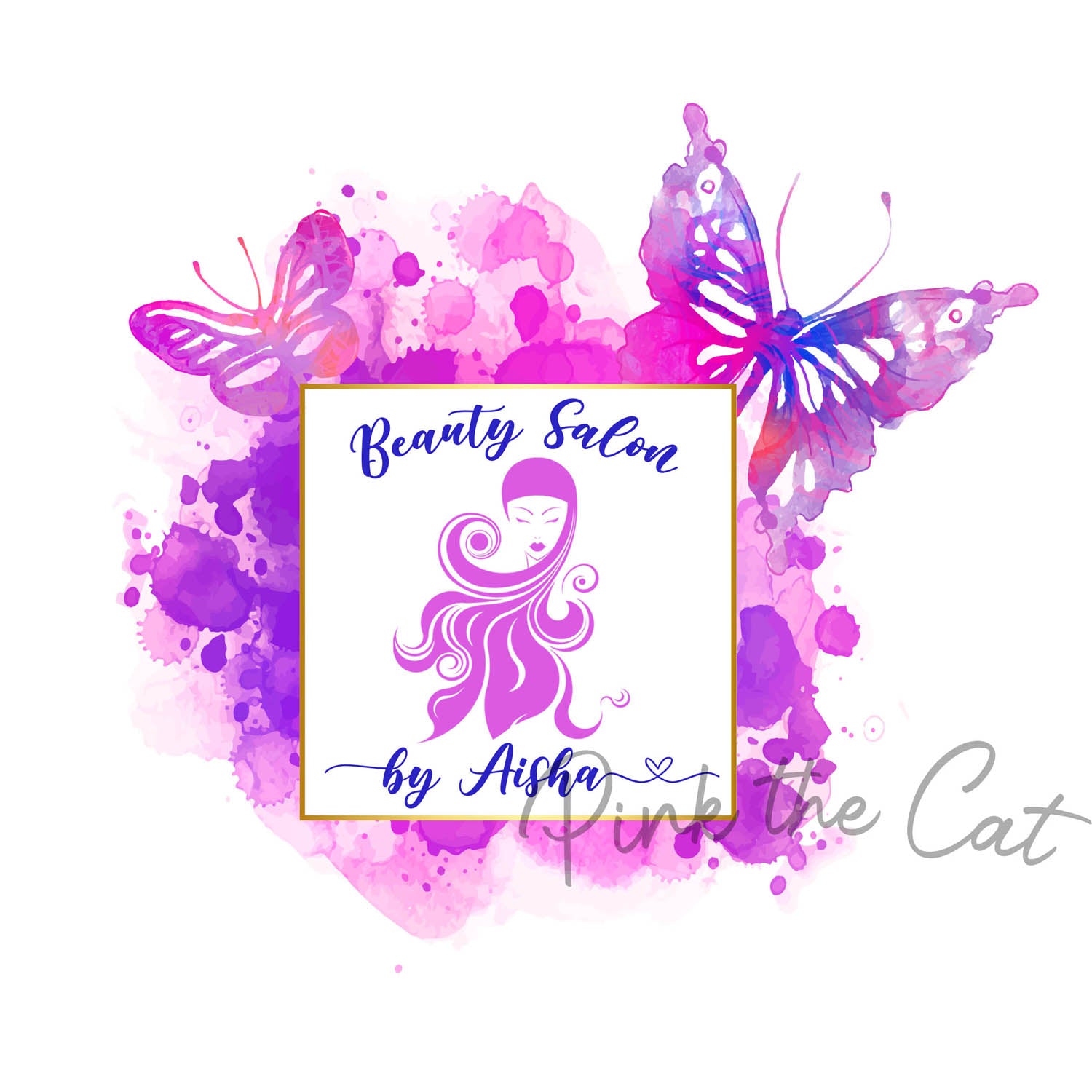 Premade beauty girl logo design