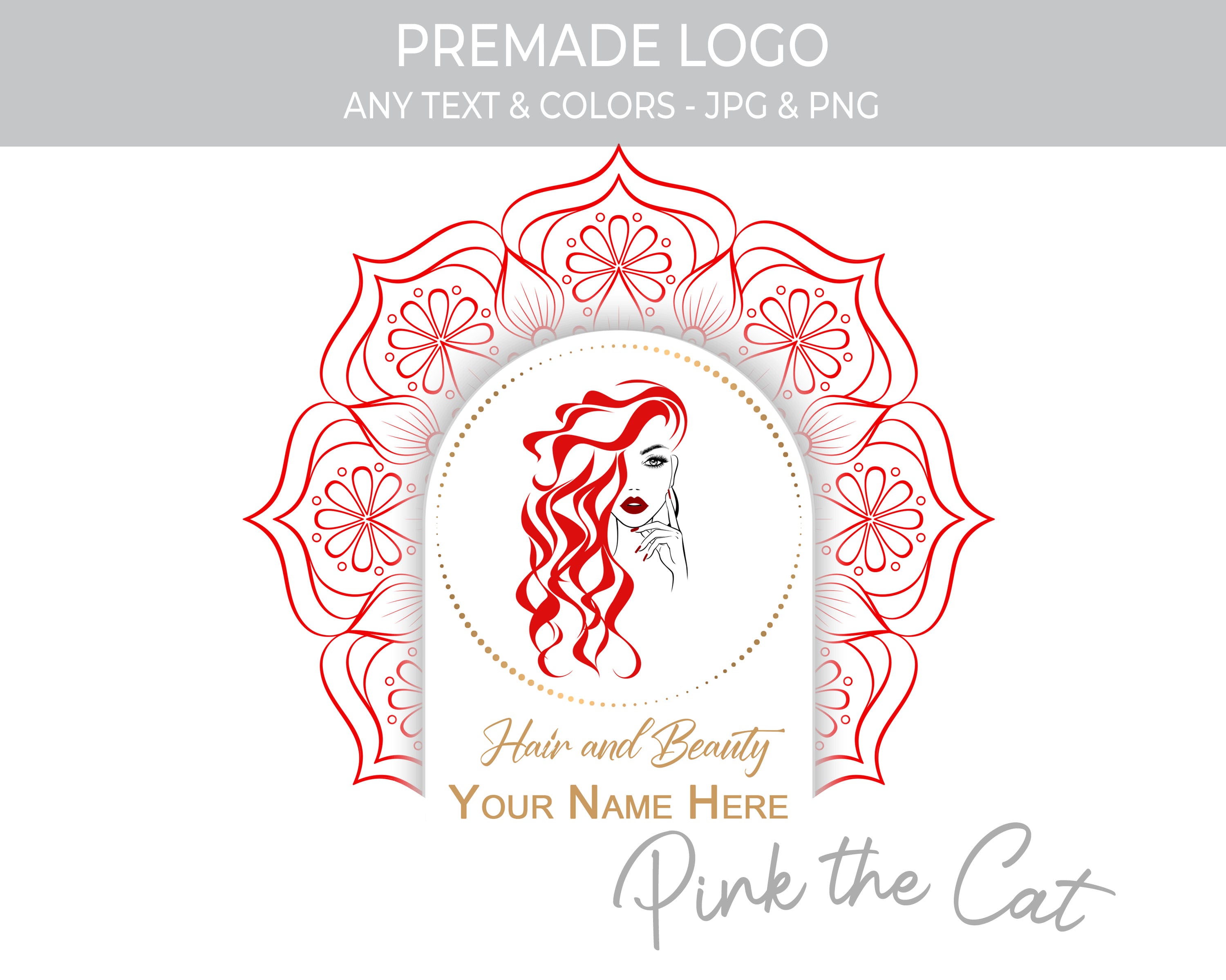 Premade beauty girl moroccan logo design