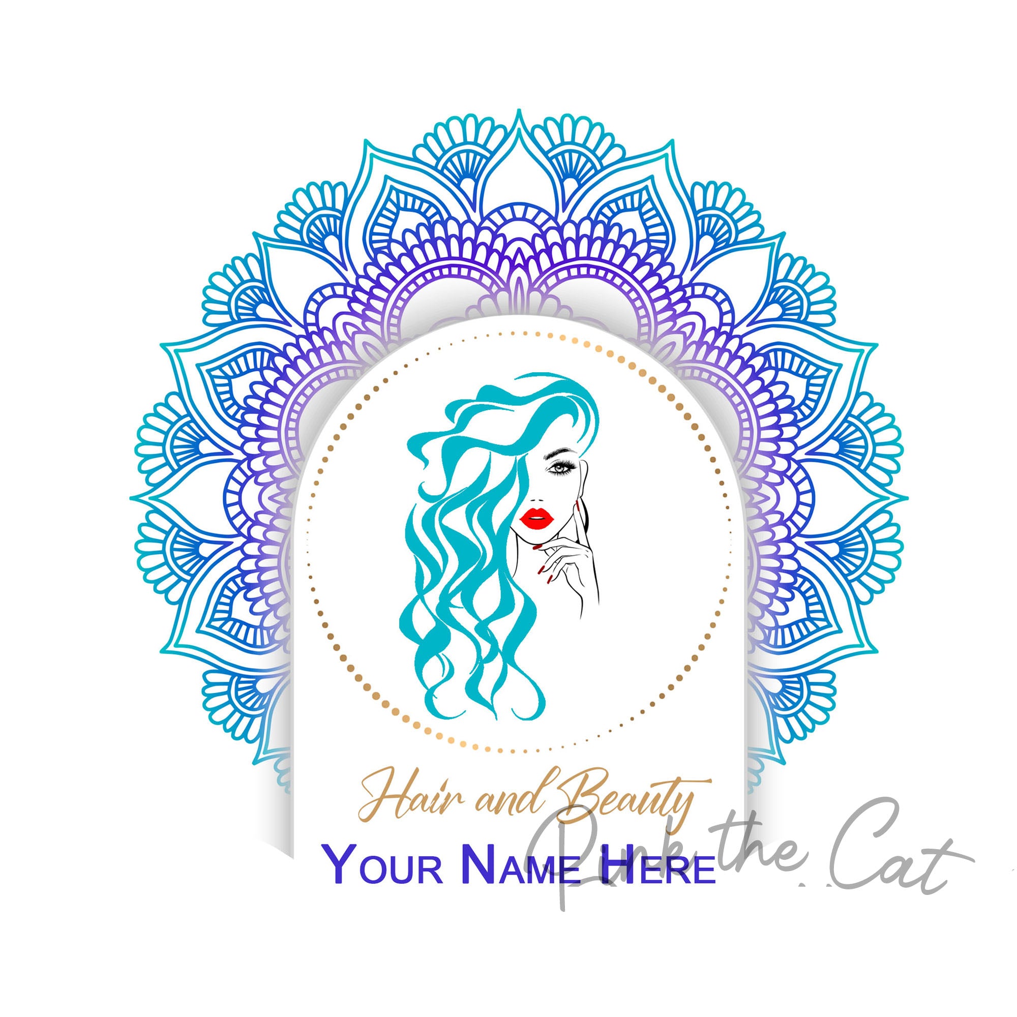 Premade beauty girl moroccan logo design