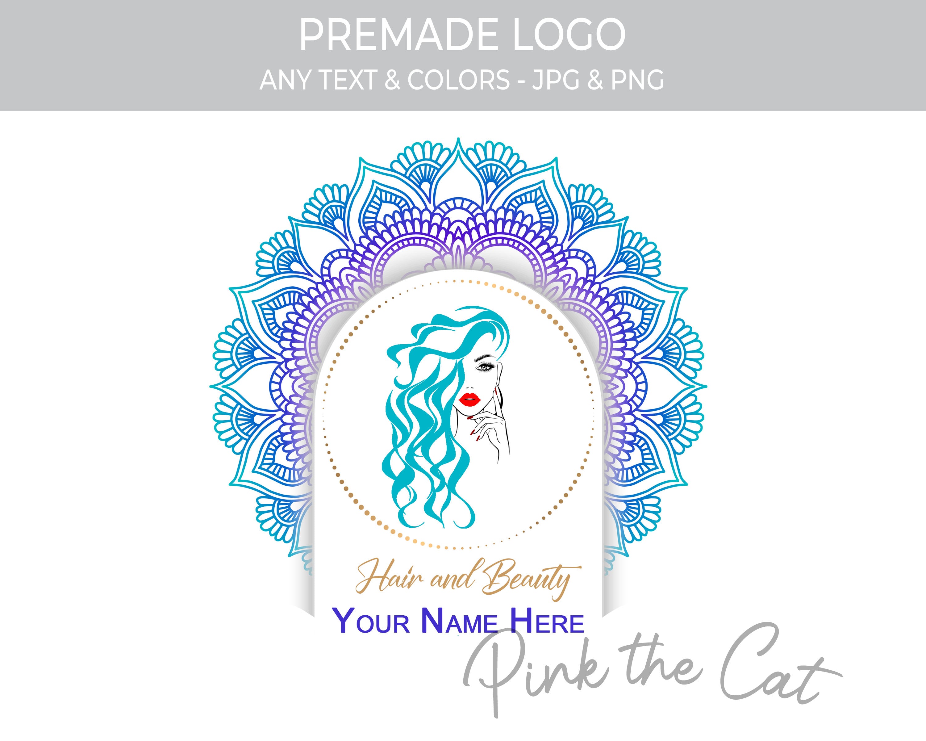 Premade beauty girl moroccan logo design