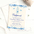 Postpone wedding card birds blue floral watercolor