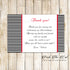 Thank you card red black stripes adult birthday printable