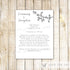 Wedding Registry Card Blossom Chery Grey
