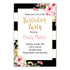 Adult Birthday Invitation Black Gold Pink Floral Printable