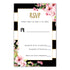 100 Wedding Invitations Floral Pink Gold Black & RSVP Cards