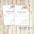 100 Cards Boho Floral Wedding RSVP Romantic Pink Mint Green