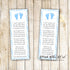 Bookmarks gingham baby shower printable
