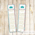 Prince Bookmark Favor Baby Boy Shower Teal Red