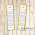 50 Printed Bookmarks Baby Shower Prince Gold Unisex