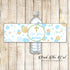 Confetti Baptism Bottle Labels Blue Gold Glitter For Boys Pack of 100