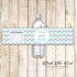 Silver Blue Bowtie Little Man Bottle Label