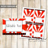 Boxing Buffet Food Label Place Seating Name Card Red Printable