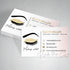 Premade makeup eyelashes business card