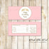 Candy Bar Wrappers Princess Pink Birthday Baby Shower Printable