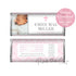 Girl baptism candy wrapper pink and silver printable
