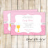Girl First Holy Communion Invitation Pink Chalice Printable