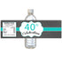 30 Set 40th birthday bottle labels teal black unisex