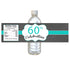 30 set 60th birthday bottle labels teal black unisex