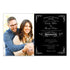 Black white wedding invitation with photo printable