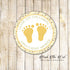Yellow Thank You Tag Favor Label Sticker Unisex Baby Shower