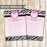 Baby Shower Game Whats In The Diaper Bag Pink Zebra Printable
