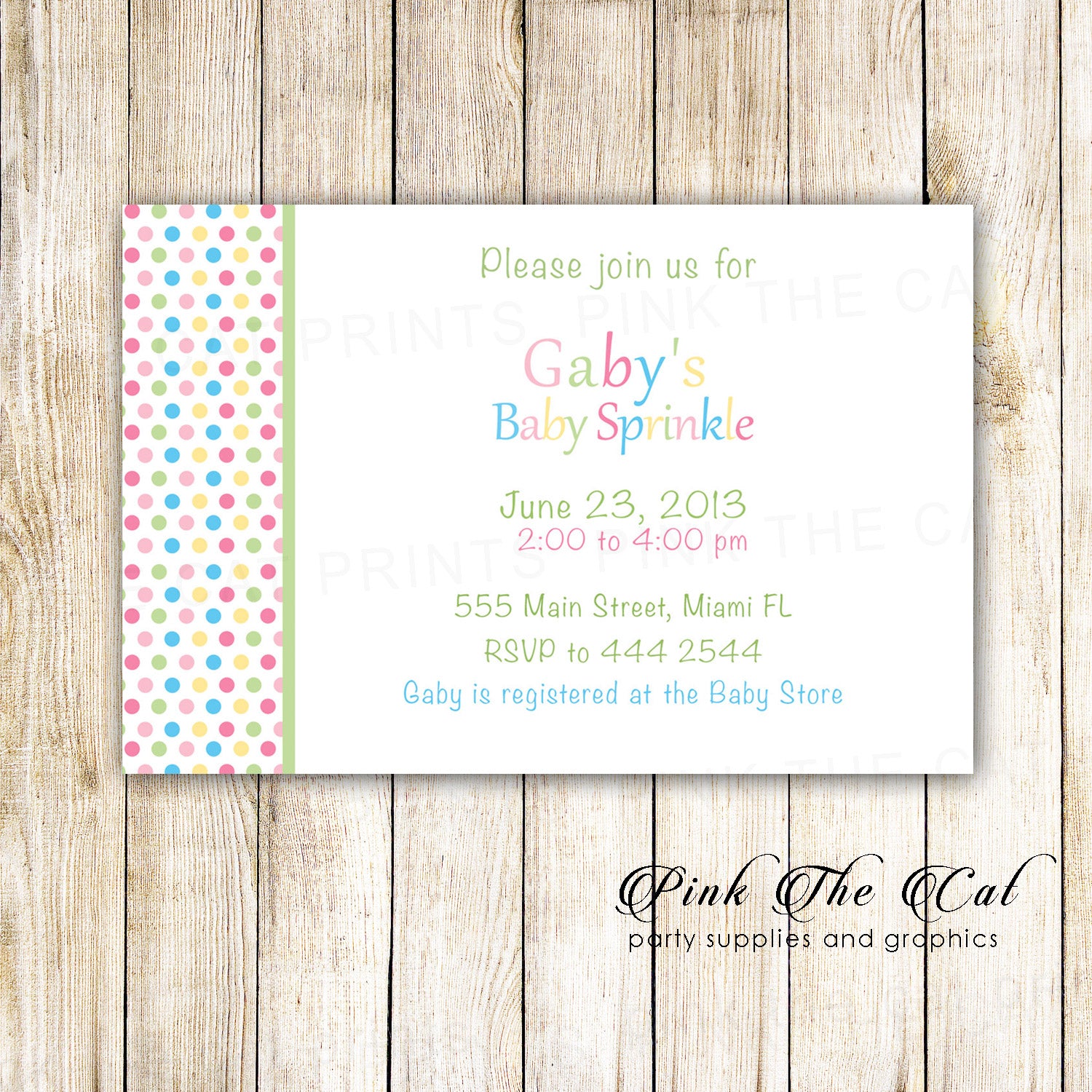 Baby Sprinkle Shower Invitation Pastel Colors Unisex Printable