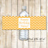 Orange Chevron Bottle Label Birthday Baby Shower Printable