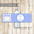 Its A Boy Royal Blue Baby Shower Bottle Label Printable