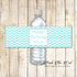 30 bottle labels light teal birthday bridal shower wedding