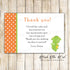 Dragon Thank You Card Orange Green Baby Shower Birthday