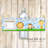 30 Bottle Labels Blue Zebra Jungle Birthday Baby Shower