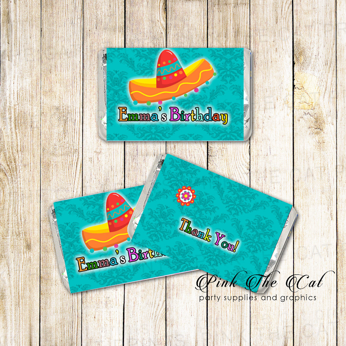 Mexican Fiesta Candy Wrapper Birthday Baby Shower Printable