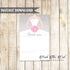 Dress bridal shower thank you card gray pink printable