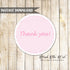 Pink polka dots gift favor label thank you tag sticker printable