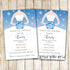 Winter Bridal Shower Invitation Snowflake Blue Printable