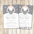 30 invitations winter bridal wedding shower pewter silver dress